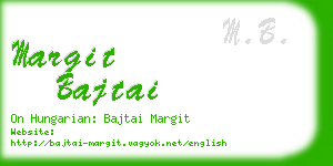 margit bajtai business card